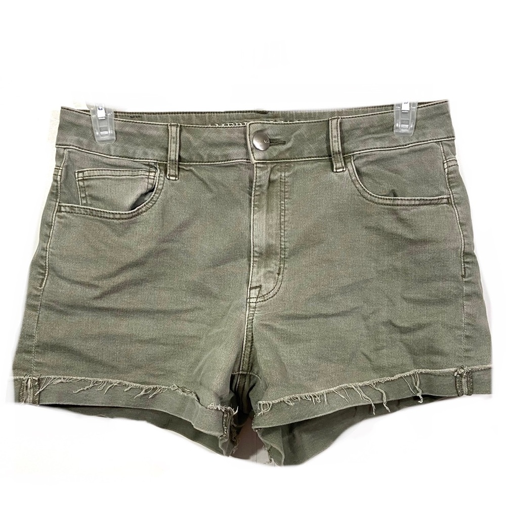 American Eagle Olive High Waisted Jean Shorts